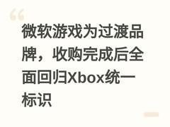 微软游戏为过渡品牌，收购完成后全面回归Xbox统一标识