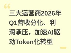 三大运营商2026年Q1营收分化、利润承压，加速AI驱动Token化转型
