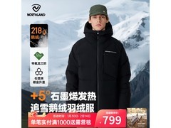 诺诗兰M码黑羽绒服直降，498元到手