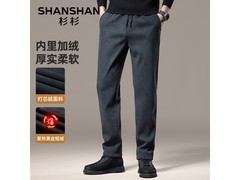杉杉男士秋冬灯芯绒直筒裤低至68.67元