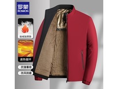 罗蒙男士行政加绒夹克，低至72.9元！