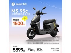 九号M3 95c电动摩托车京东1件0折仅5999