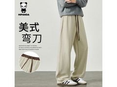 你好熊猫美式弯刀裤109元