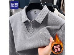 罗蒙雪貂绒假两件毛衣54元