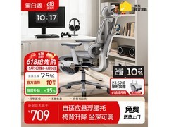 黑白调P3霜白人体工学椅