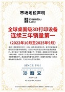 拓竹双十一再夺魁首，连续三年蝉联全球3D打印销量冠军