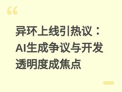异环上线引热议：AI生成争议与开发透明度成焦点