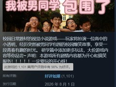 完蛋！我被男同学包围了登陆Steam，校园恋爱视觉小说获98%好评