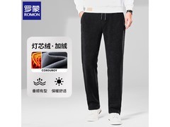罗蒙加绒直筒灯芯绒休闲裤低至49.9元