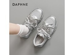 达芙妮银色厚底德训鞋低至79.99元