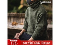 马登复古高领针织衫135元