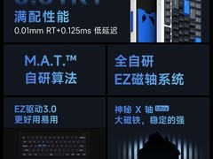 IQUNIX EZ75磁轴电竞键盘直降550元