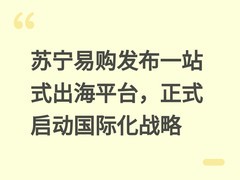 苏宁易购发布一站式出海平台，正式启动国际化战略