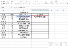 Excel大写拼音转小写方法