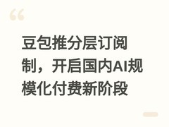 豆包推分层订阅制，开启国内AI规模化付费新阶段