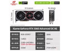 七彩虹RTX 5060显卡直降530元
