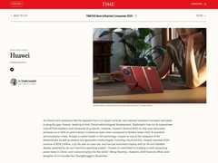 《时代》周刊公布2025年全球100大最具影响力企业榜单，华为等中企入选