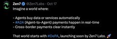 Zen7 Labs 开源全球首个去中心化支付智能体（DePA）