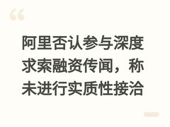 阿里否认参与深度求索融资传闻，称未进行实质性接洽