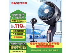 博森XHS-1907空气循环扇92.38元