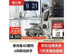 黑白调P2Pro霜白人体工学椅