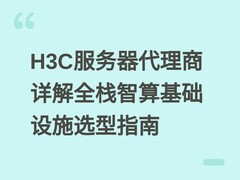 H3C服务器代理商详解全栈智算基础设施选型指南