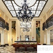 欧式会所灯具配置方案