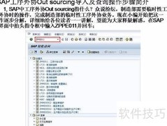SAP工序外协导入查询指南