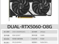 华硕RTX5060 Ti 8G白色显卡到手2793元