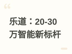 乐道品牌上半年销量价格双升，以24.8万均价跻身主流豪华新能源阵营