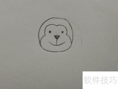 简笔画小猴边框教程