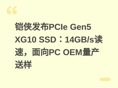 铠侠发布PCIe Gen5 XG10 SSD：14GB/s读速，面向PC OEM量产送样