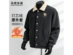 马克华菲秋冬羊羔毛领夹克低至109元