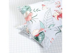 富安娜圣之花浅兰四件套5折仅138元