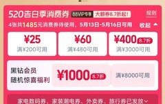 520告白季｜88VIP专属消费券来袭，最高可省上千元！