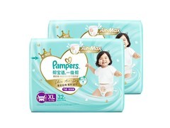 帮宝适一级帮XL码64片装拉拉裤，到手仅259元！