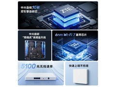 京东中兴BE5100晴天版路由器直降40元