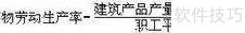 建筑业劳动生产率计算方法