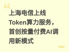 上海电信上线Token算力服务，首创按量付费AI调用新模式