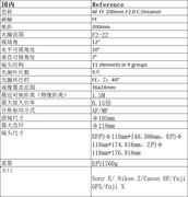 老蛙首款大光圈定焦自动对焦镜头 老蛙AF FF 200mm F2.0 C-Dreamer镜头评测
