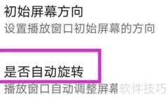 万能播放器自动旋转设置方法