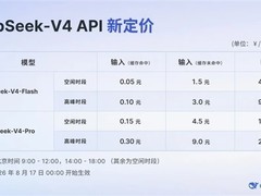 DeepSeek-V4系列API启用峰谷分级定价，V4-Pro正式商用