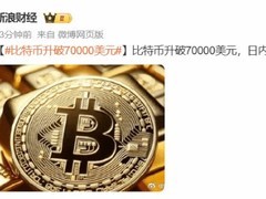 比特币突破7万美元创年内新高，市场风险偏好回升推动反弹