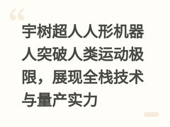 宇树超人人形机器人突破人类运动极限，展现全栈技术与量产实力