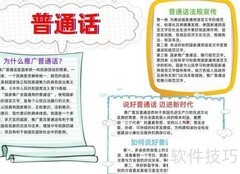 普通话手抄报创意设计
