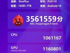 一加Ace 6T曝光：骁龙8 Gen5+165Hz屏+8000mAh电池