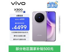 vivo X300惬意紫12+256GB京东优惠低至3674元
