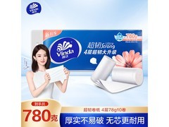 维达10卷超韧4层无芯卷纸，加厚升级到手仅11.9元
