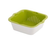 茶花双层洗菜篮沥水篮，满13减4，仅9.9元带回家！