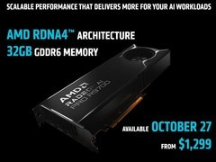 AMD Radeon AI PRO R9700显卡10月27日零售上市